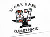 Stamped "WORK HARD/ PLAY HARD" necklace