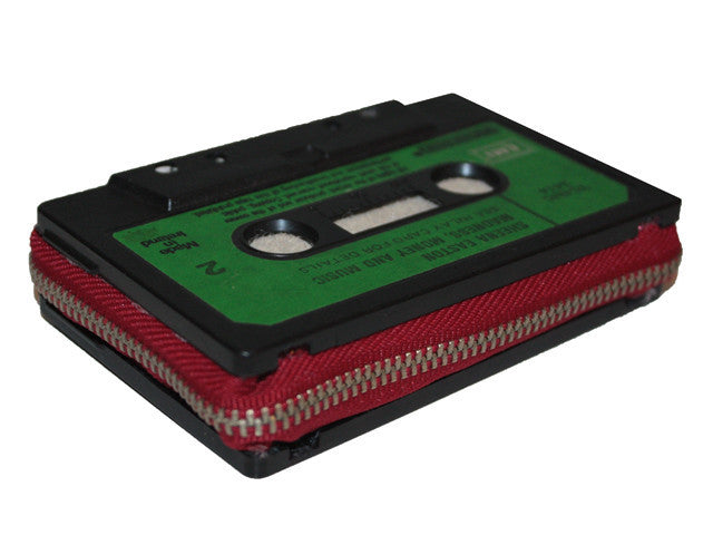 Handmade recycled cassette tape wallet