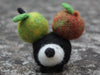 Handmade needle felted lovely Hedgehog with apples