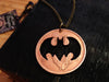 Handcut coin superhero necklace "Batman"