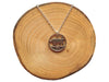 Handcut Irish coin "Bull" necklace (5p)