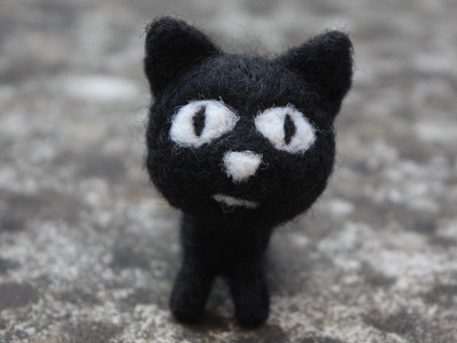 Handmade cute little felted cat