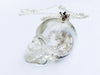 Big crystal skull necklace