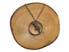 Handcut coin necklace "Hornbill bird"