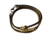 Recycled zipper bracelet - DoubleBlack
