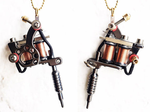 Tattoo machine necklace