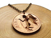 Handcut coin "Fairy" necklace