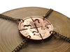 Handcut coin "Friendship IV" necklaces