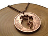 Handcut coin necklace "Anatomical heart"