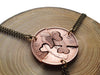 Handcut Irish penny coin "Friendship" necklace