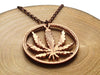 Handcut coin necklace "Hemp"