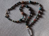 Agate & clear crystal necklace