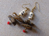 VOODOO SKULL AMBER earrings