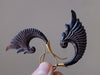 Unique DRAGON WINGS bone earrings