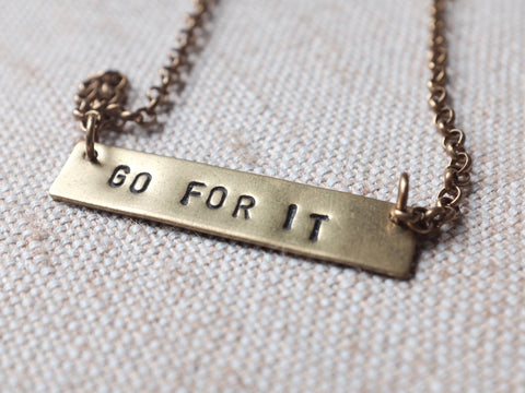 GO FOR IT necklace