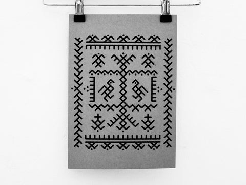 TRIBE pattern recycled print