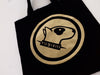 YOGIXIII dog logo BLACK tote bag