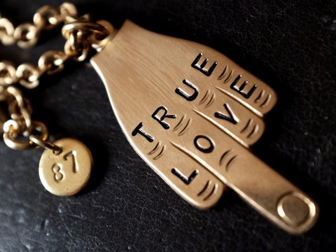 Middle Finger/ TRUE LOVE necklace