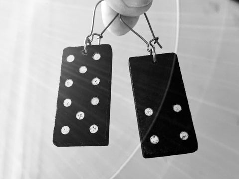 Recycled DOMINO earrings