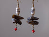 VOODOO SKULL AMBER earrings