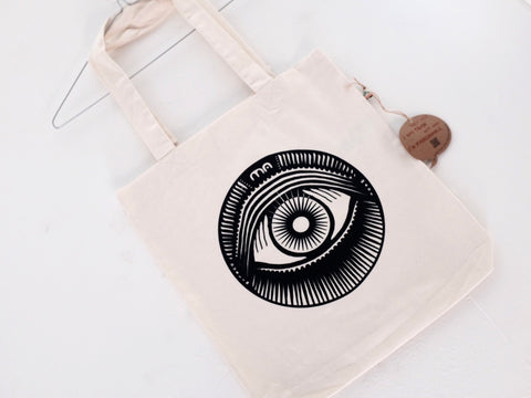 ORGANIC RECYCLED MA EYE tote bag