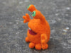 "Orange Monster" needle felted friend