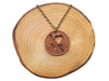 Handcut coin 'LOVE' necklace