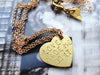 Raw brass "LOVE" necklace