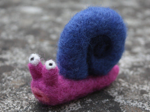 Handmade pure wool Snail