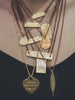 Raw brass "LOVE" necklace