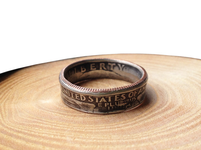 Handmade 'USA quarter' coin ring